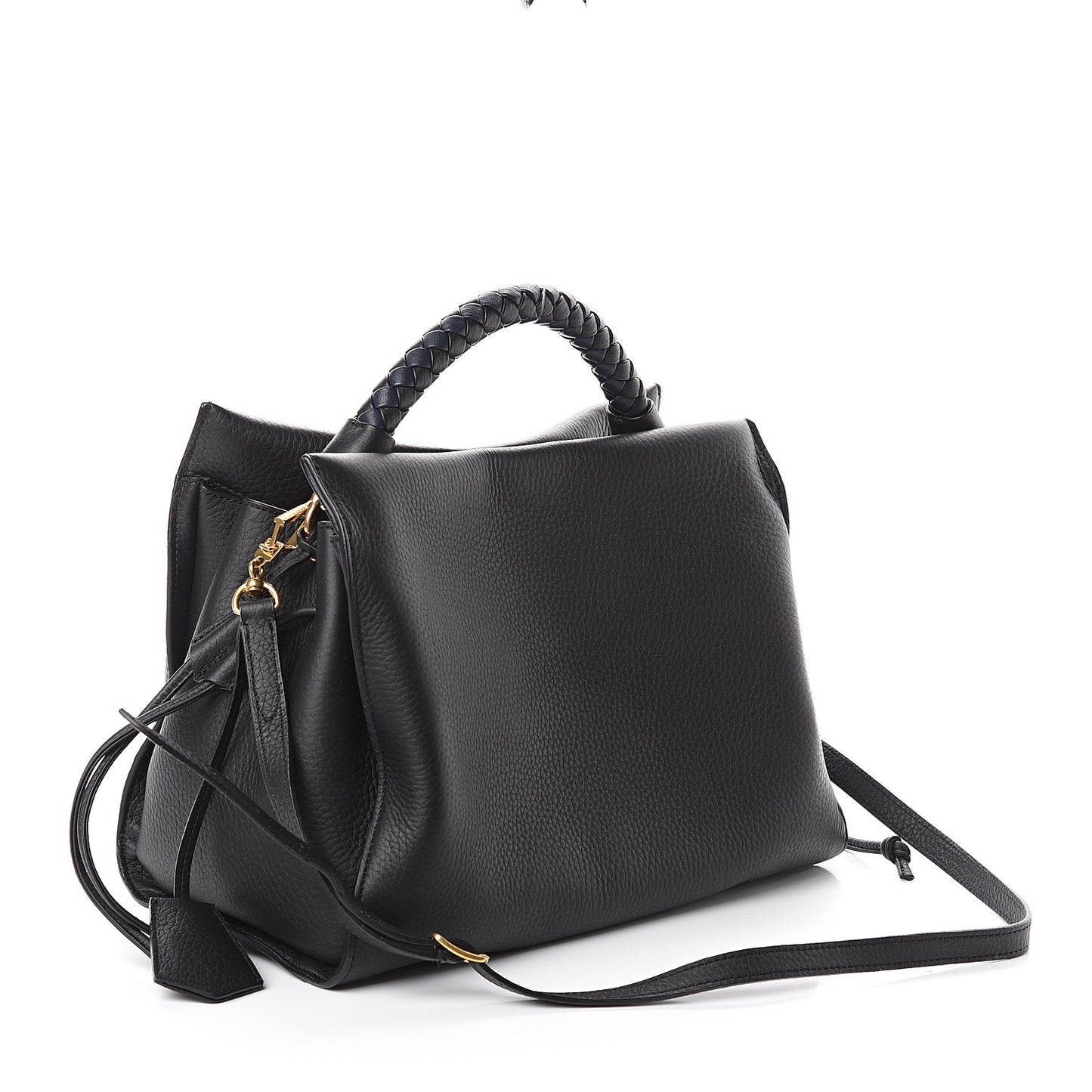 Heavy Grain Iris Tote Midnight Black