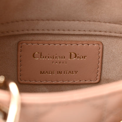 Christian Dior Lambskin Cannage Micro Lady D-Joy Rose De Vents 5 of 10