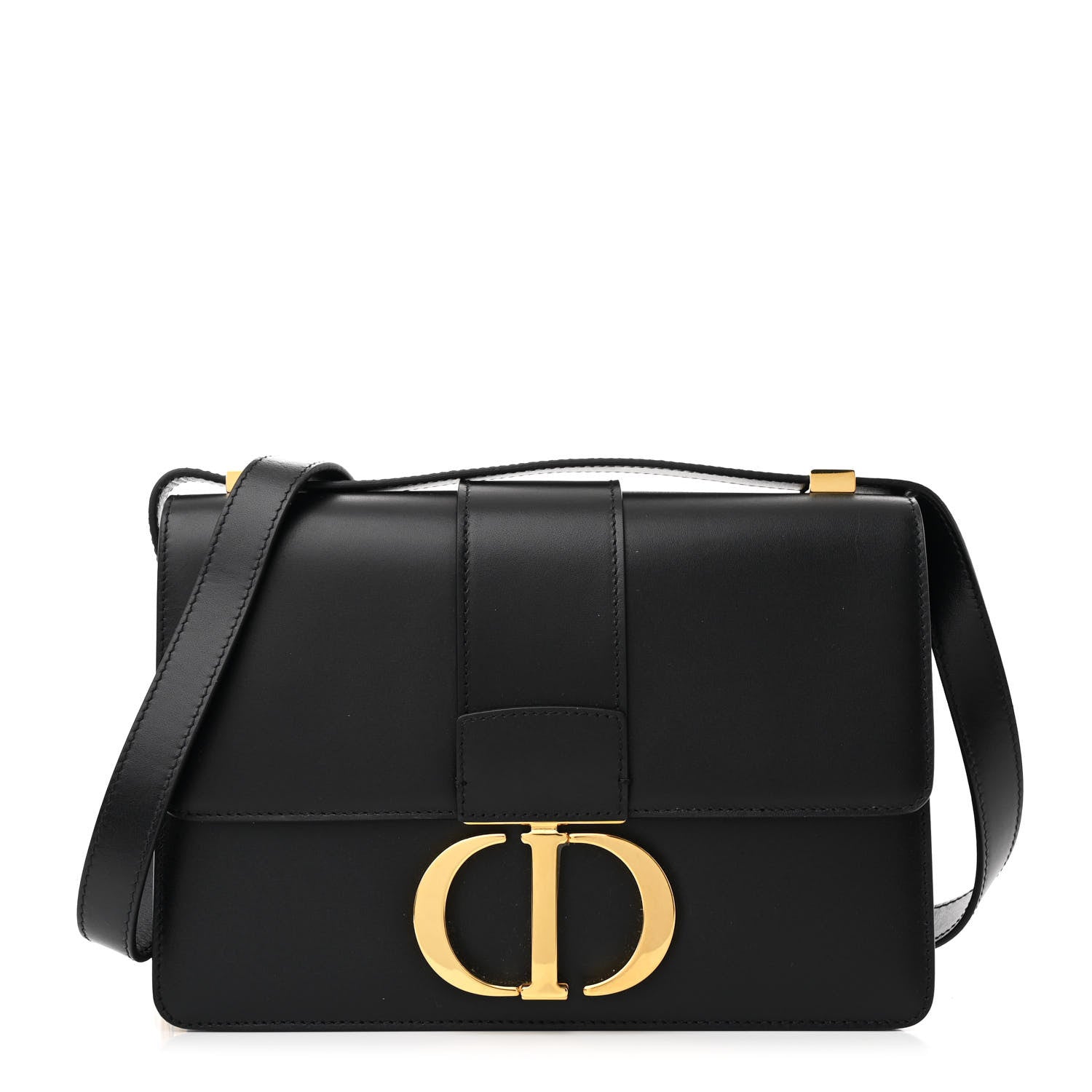 Christian Dior Box Calfskin 30 Montaigne Flap Bag Black 1 of 11