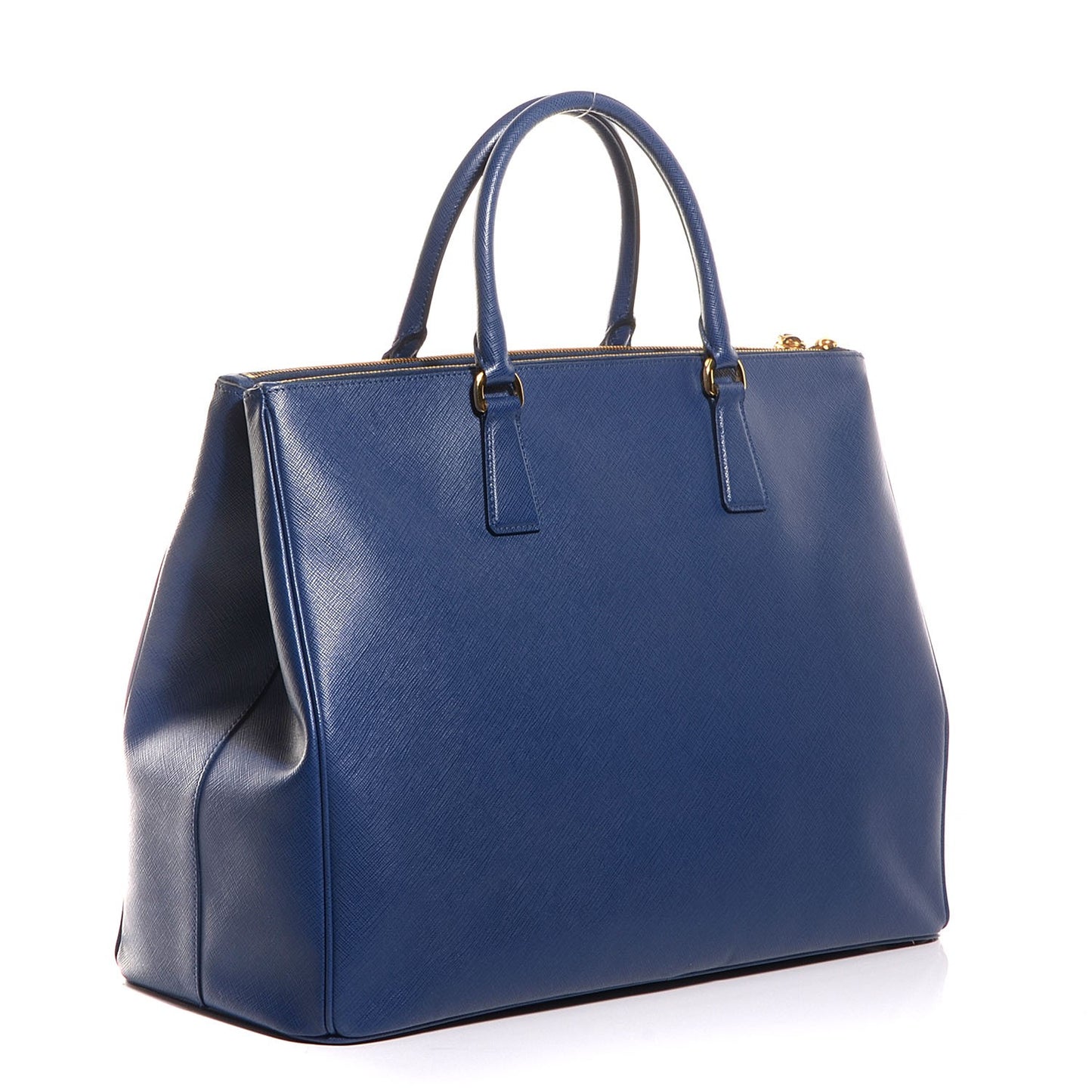 Saffiano Lux Extra Large Galleria Double Zip Tote Bluette