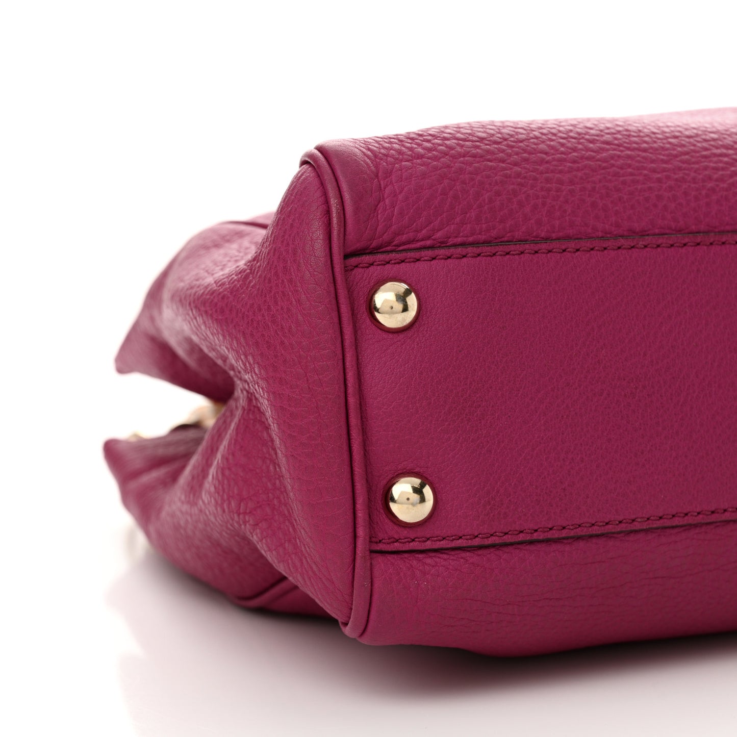 Calfskin Small Bamboo Shopper Tote Bright Bougainvillea