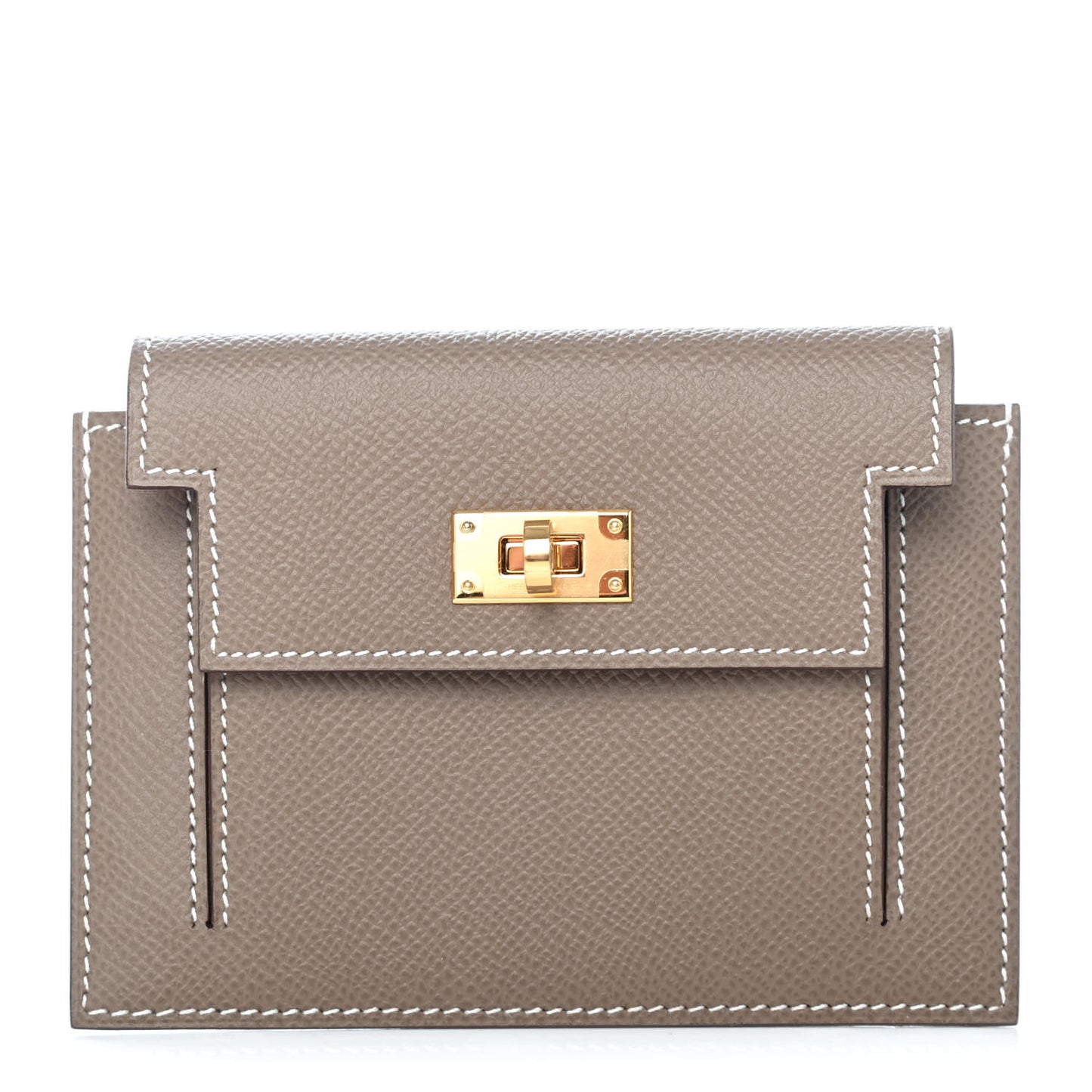 Epsom Kelly Pocket Compact Wallet Etoupe