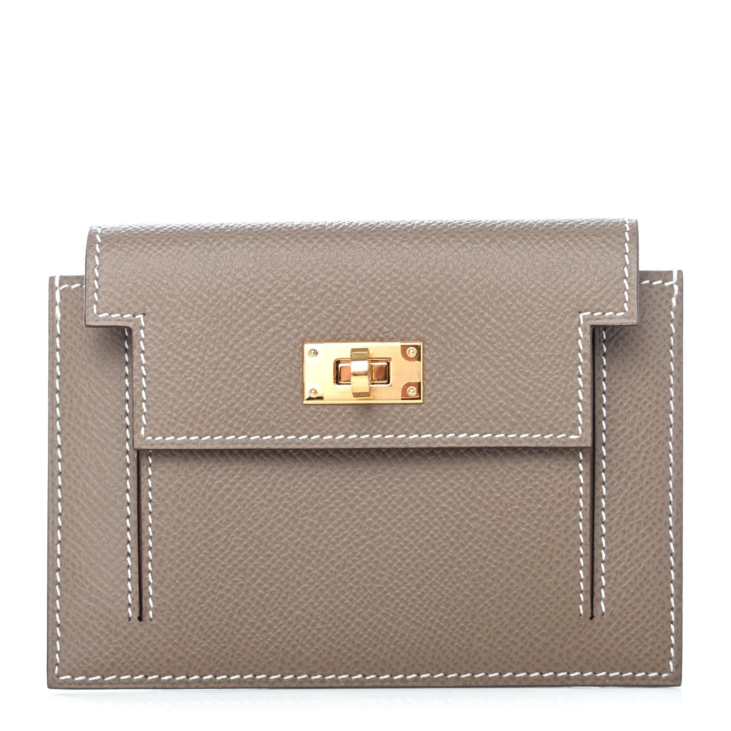 Hermes Epsom Kelly Pocket Compact Wallet Etoupe 1 of 4