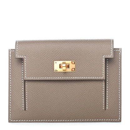 Hermes Epsom Kelly Pocket Compact Wallet Etoupe 1 of 4