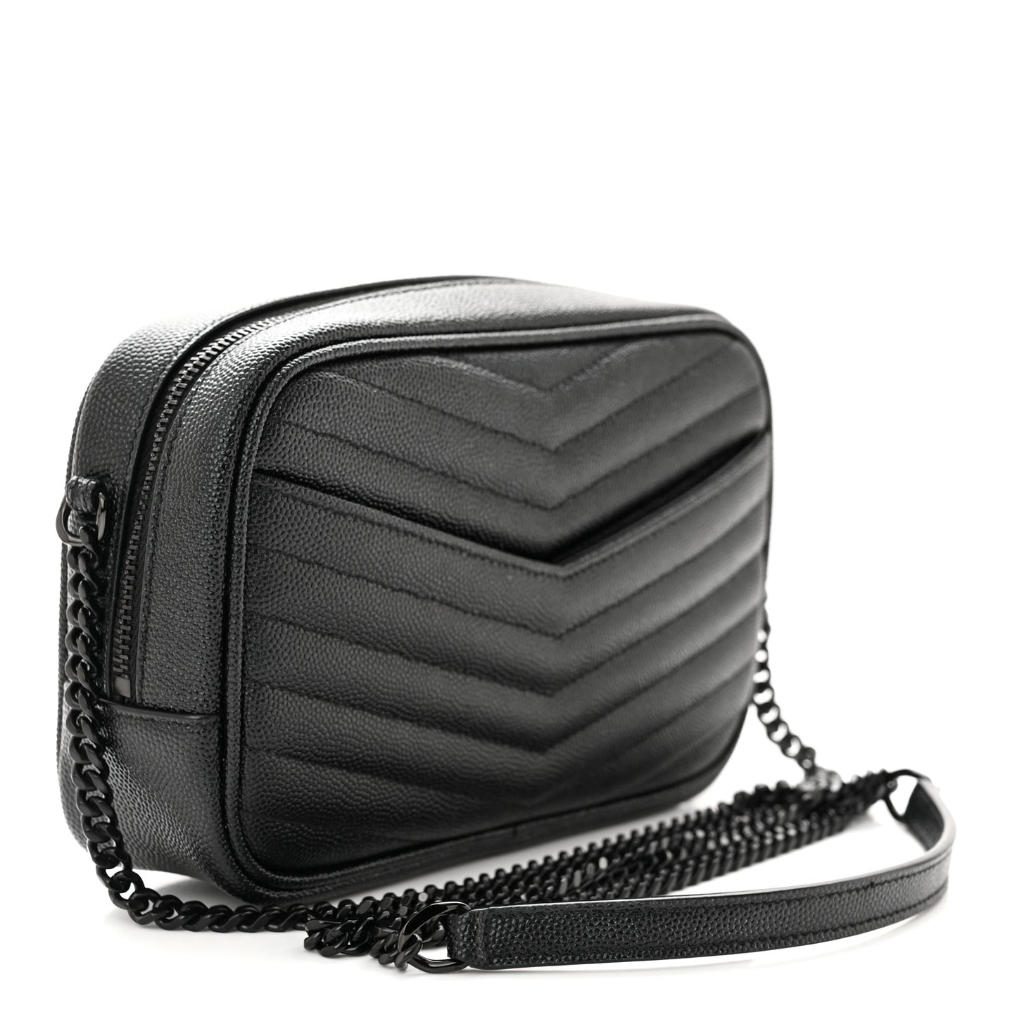 Grain De Poudre Matelasse Monochrome Monogram Mini Lou Camera Bag Black