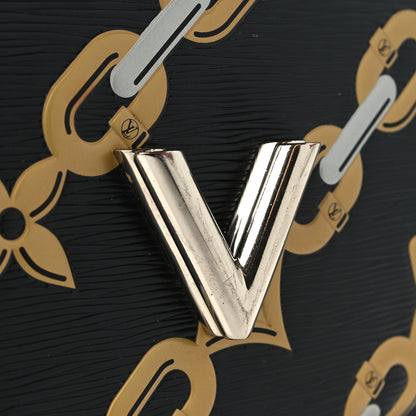 Louis Vuitton Epi Chain Flower Twist Shoulder Bag MM Black 11 of 13