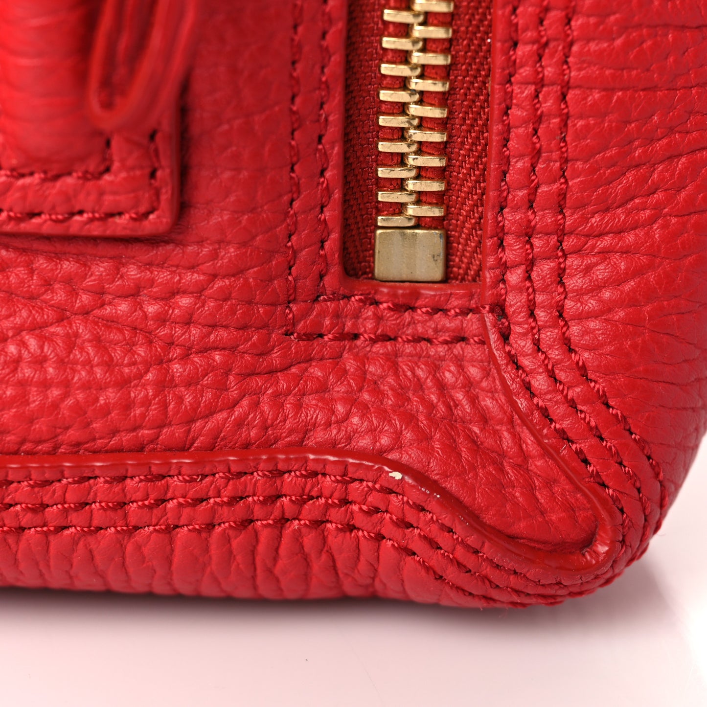 Textured Calfskin Mini Pashli Satchel Red