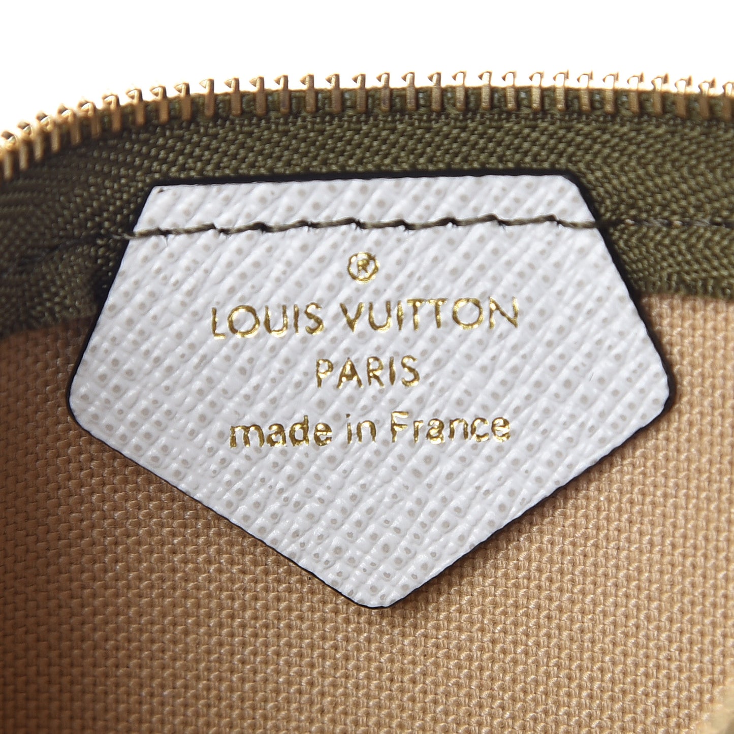 Monogram Giant Micro Pochette Accessories Kaki White