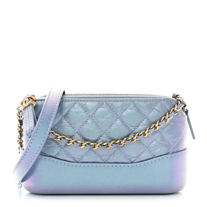 Chanel Iridescent Lambskin Calfskin Quilted Small Gabrielle Clutch With Chain Light Purple 1 of 14