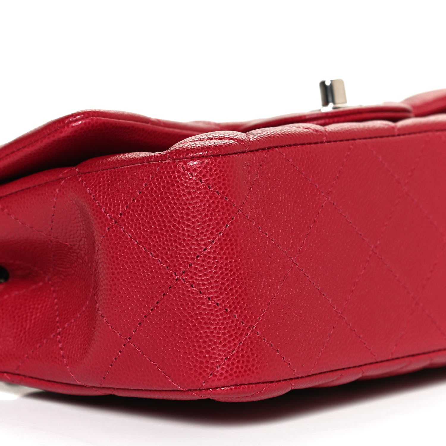 Chanel Caviar Quilted Mini Rectangular Flap Red 8 of 9