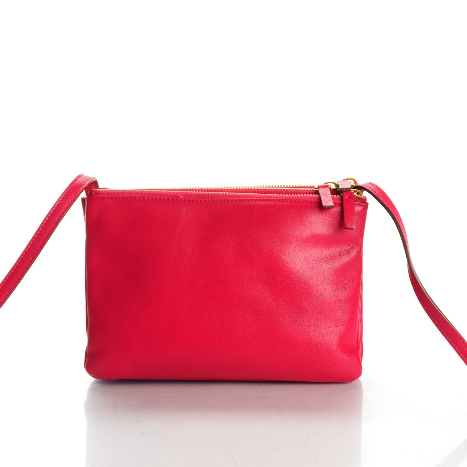 Celine Lambskin Small Trio Crossbody Bag Fuchsia 5 of 9