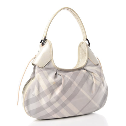 Burberry Beat Check Small Brooklyn Hobo Grey 3 of 15
