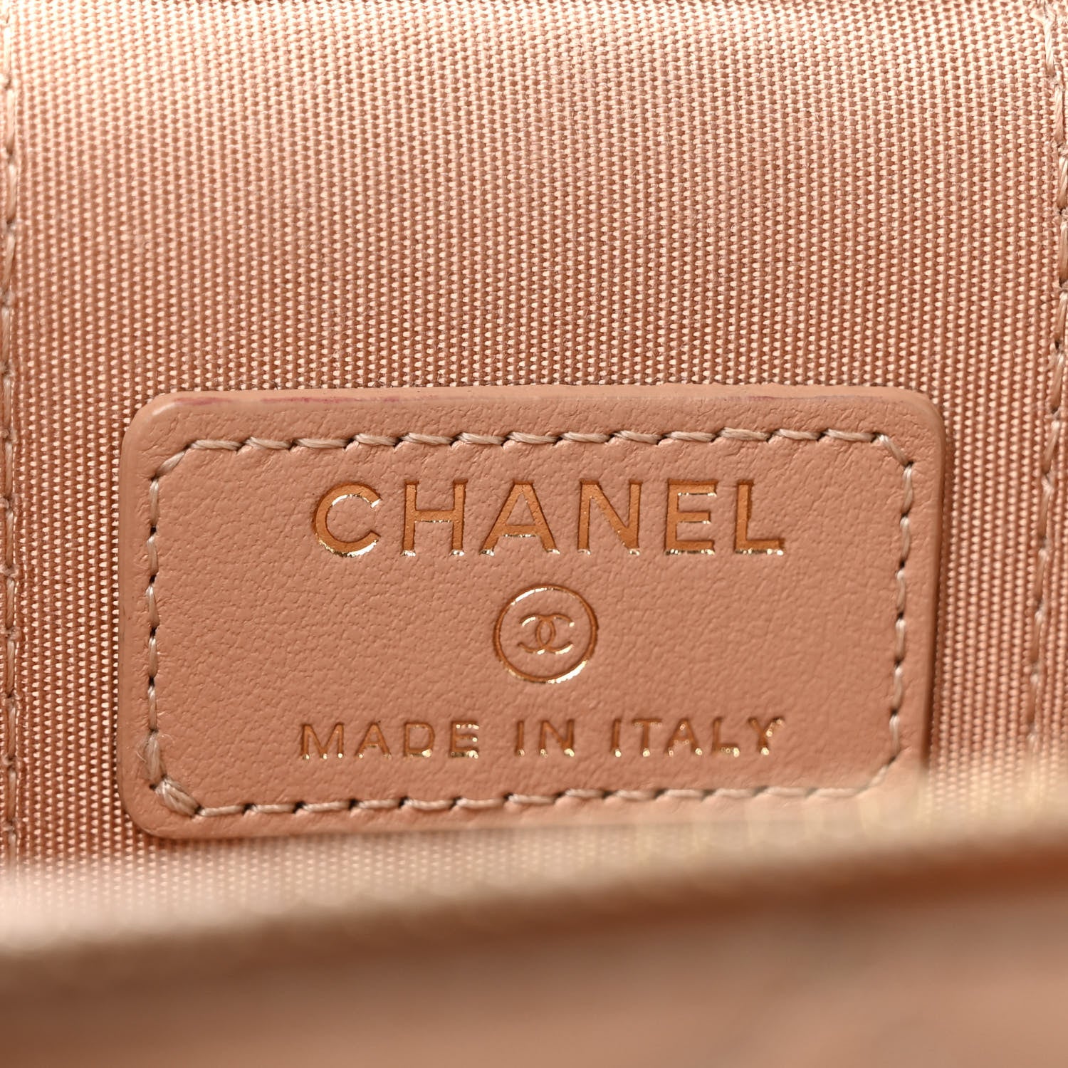 Chanel Calfskin Quilted Mini Perfect Fit Vanity Case With Chain Beige 6 of 11