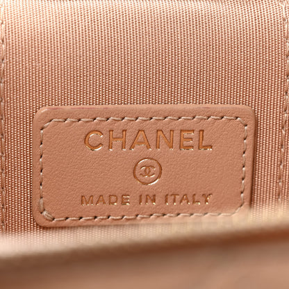 Chanel Calfskin Quilted Mini Perfect Fit Vanity Case With Chain Beige 6 of 11