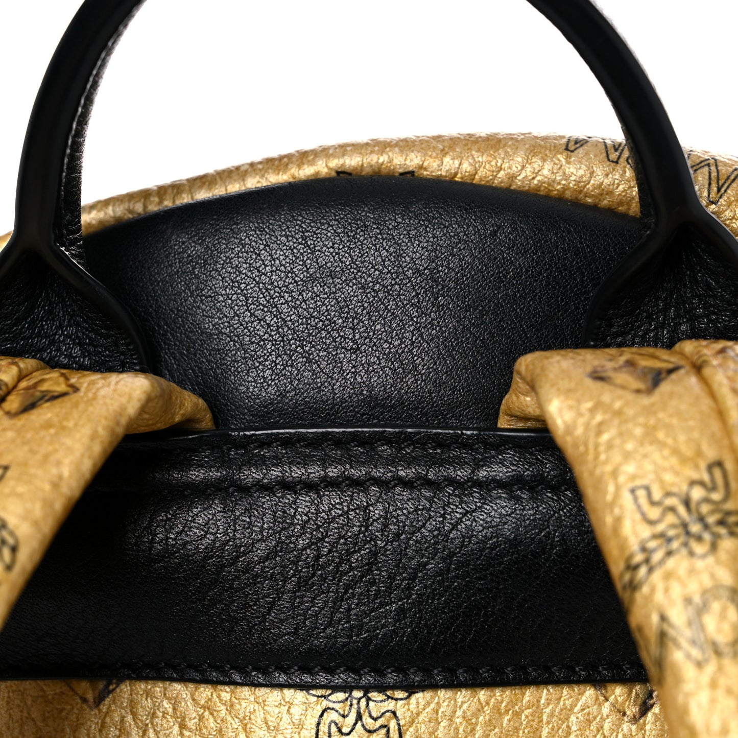 Metallic Visetos Studded Small Dual Stark Backpack Gold