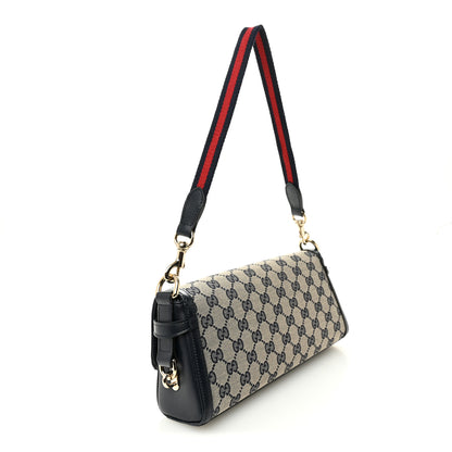 Gucci GG Monogram Small Luce Shoulder Bag Beige Blue 3 of 10