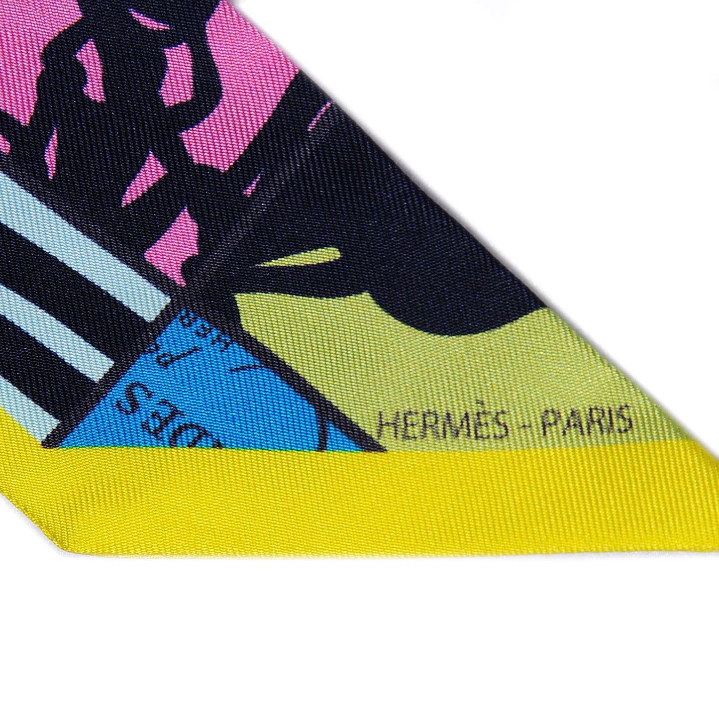 Silk Soie en Desordre Twilly Jaune Vif Rose Orange