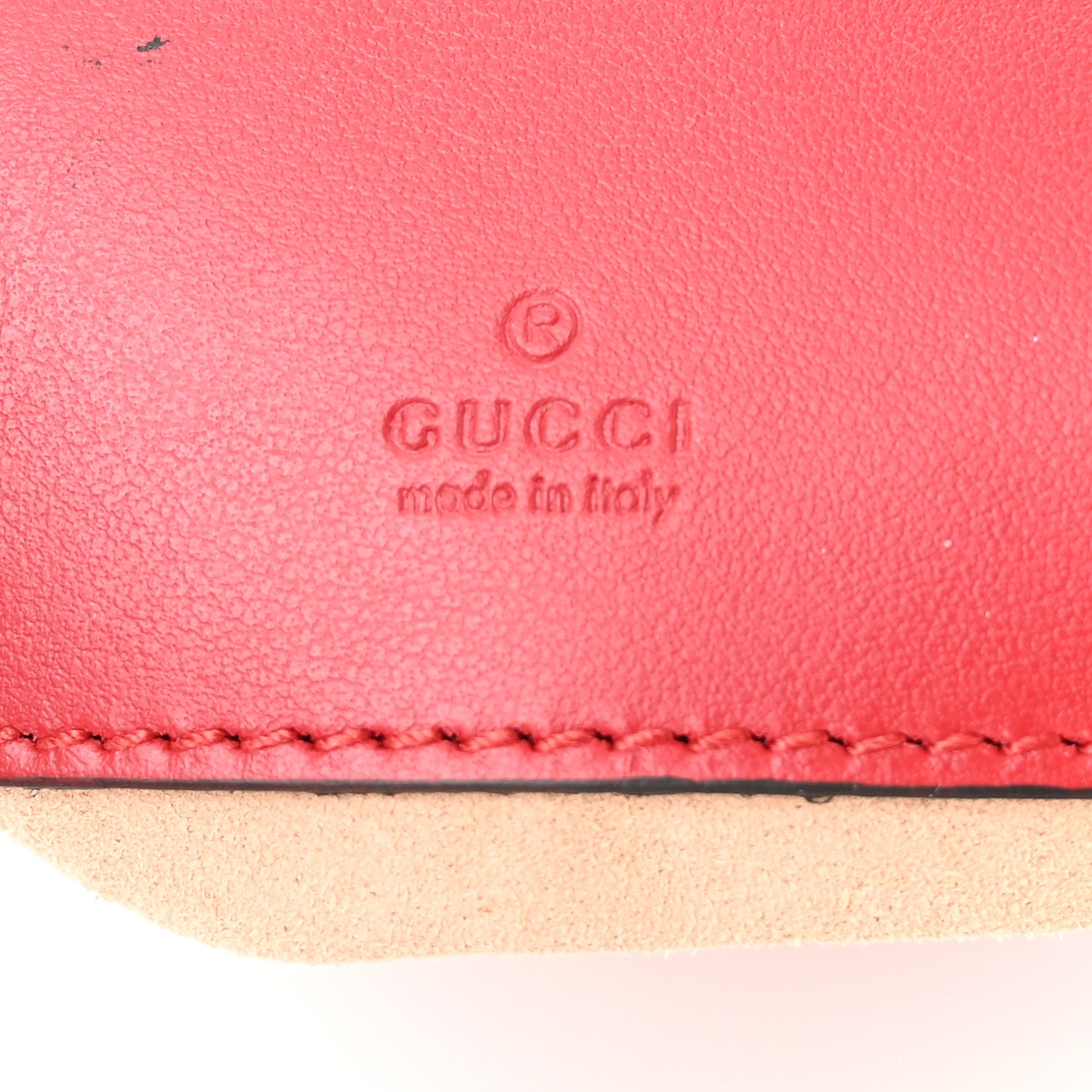 Gucci Calfskin Matelasse Mini GG Marmont 2.0 Bucket Bag Hibiscus Red 6 of 10