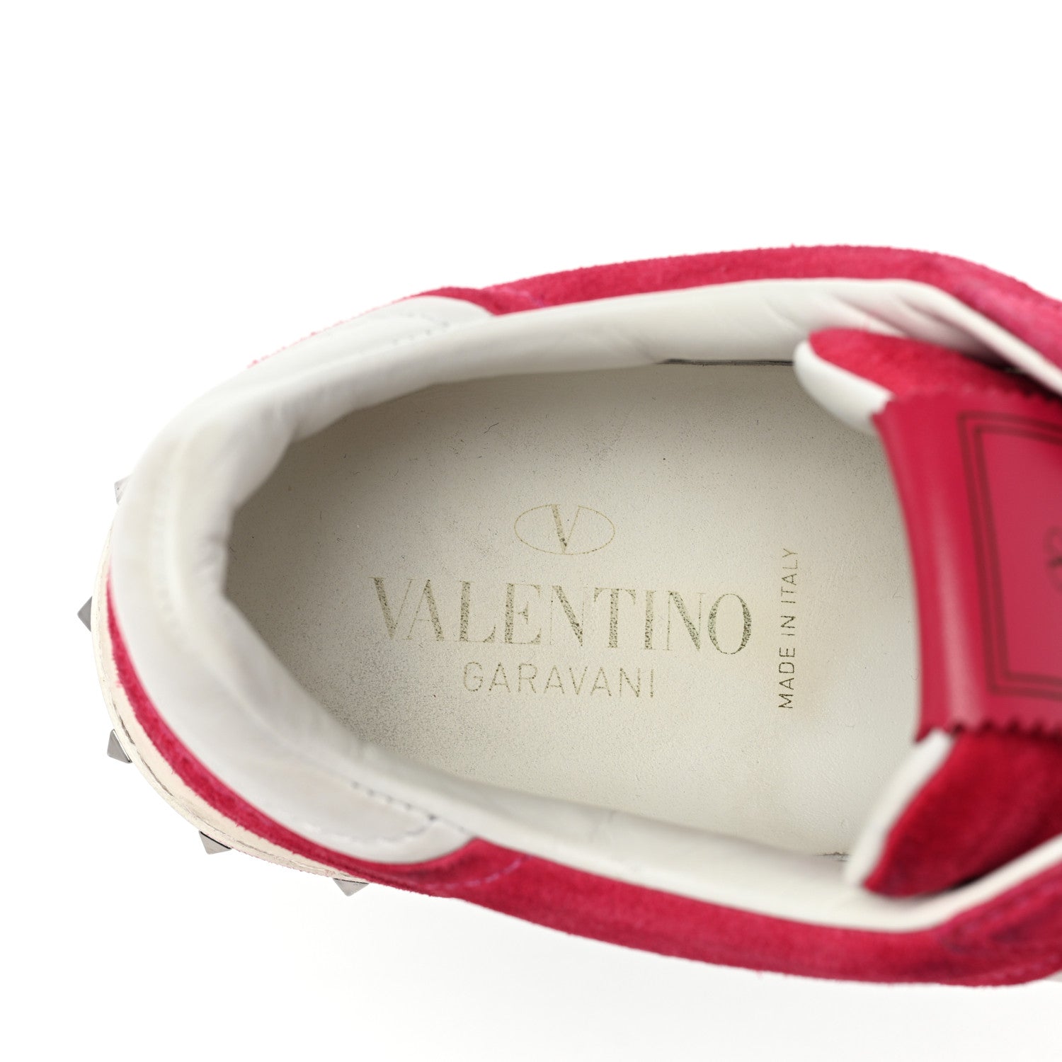Valentino Garavani Suede Womens Flycrew Sneakers 36.5 Shadow Pink Optic White 8 of 13