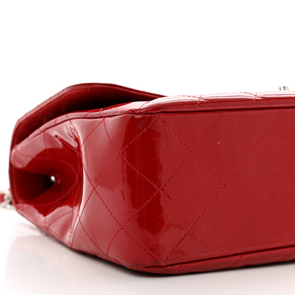 Chanel Patent Quilted Jumbo Single Flap Red 9 of 12