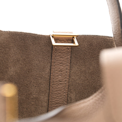 Hermes Taurillon Maurice Picotin Lock 18 PM Beige De Weimar 7 of 9