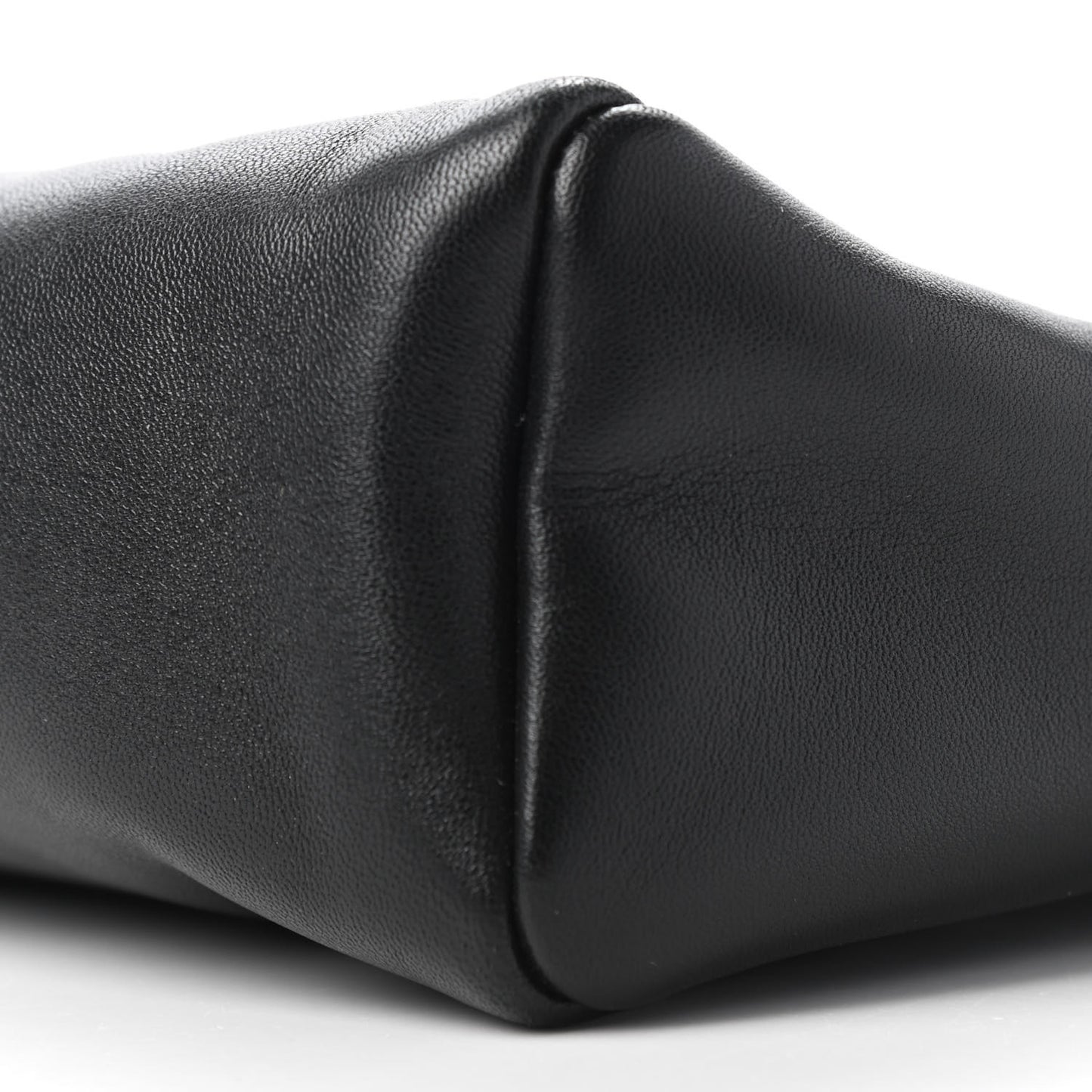 Shiny Aged Calfskin Quilted Large 31 Shopping Bag Black