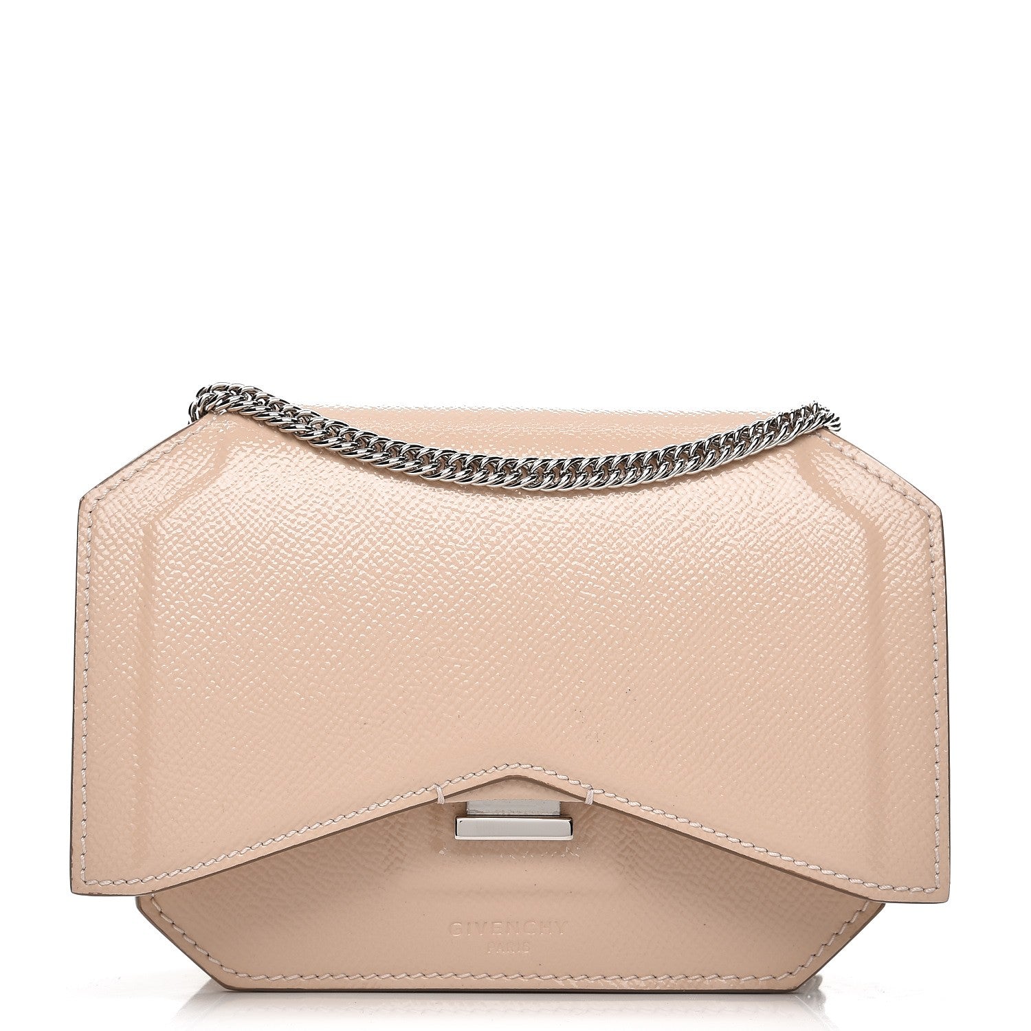 Givenchy Patent Calfskin Bow Cut Chain Wallet 1 of 10