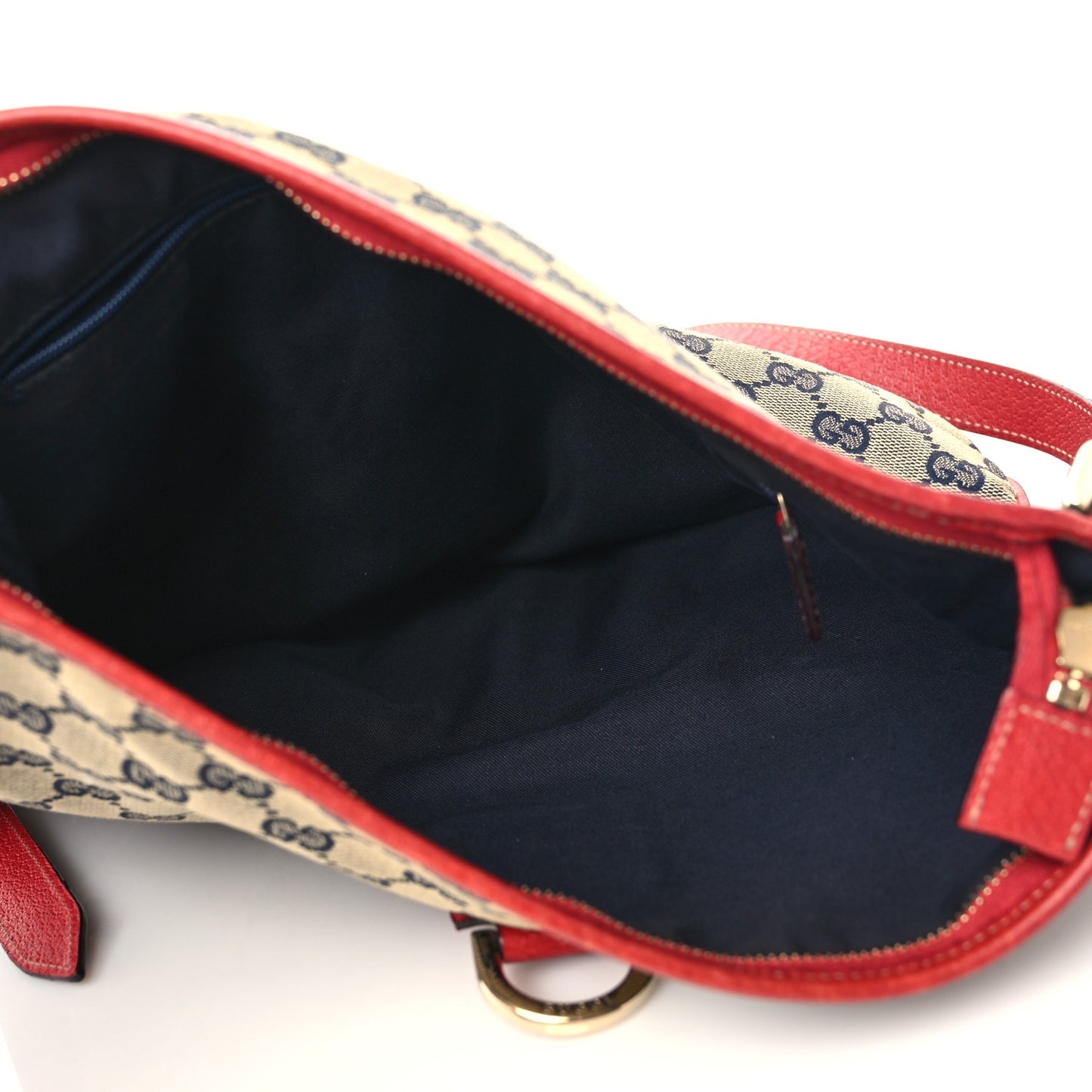 Monogram Abbey Messenger Bag Navy Red