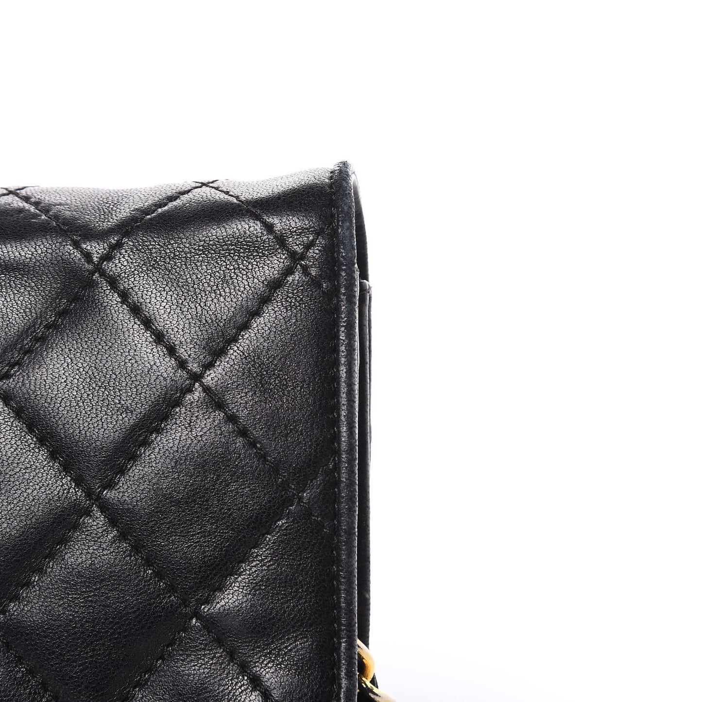 Lambskin Quilted Small Tassel Flap Black