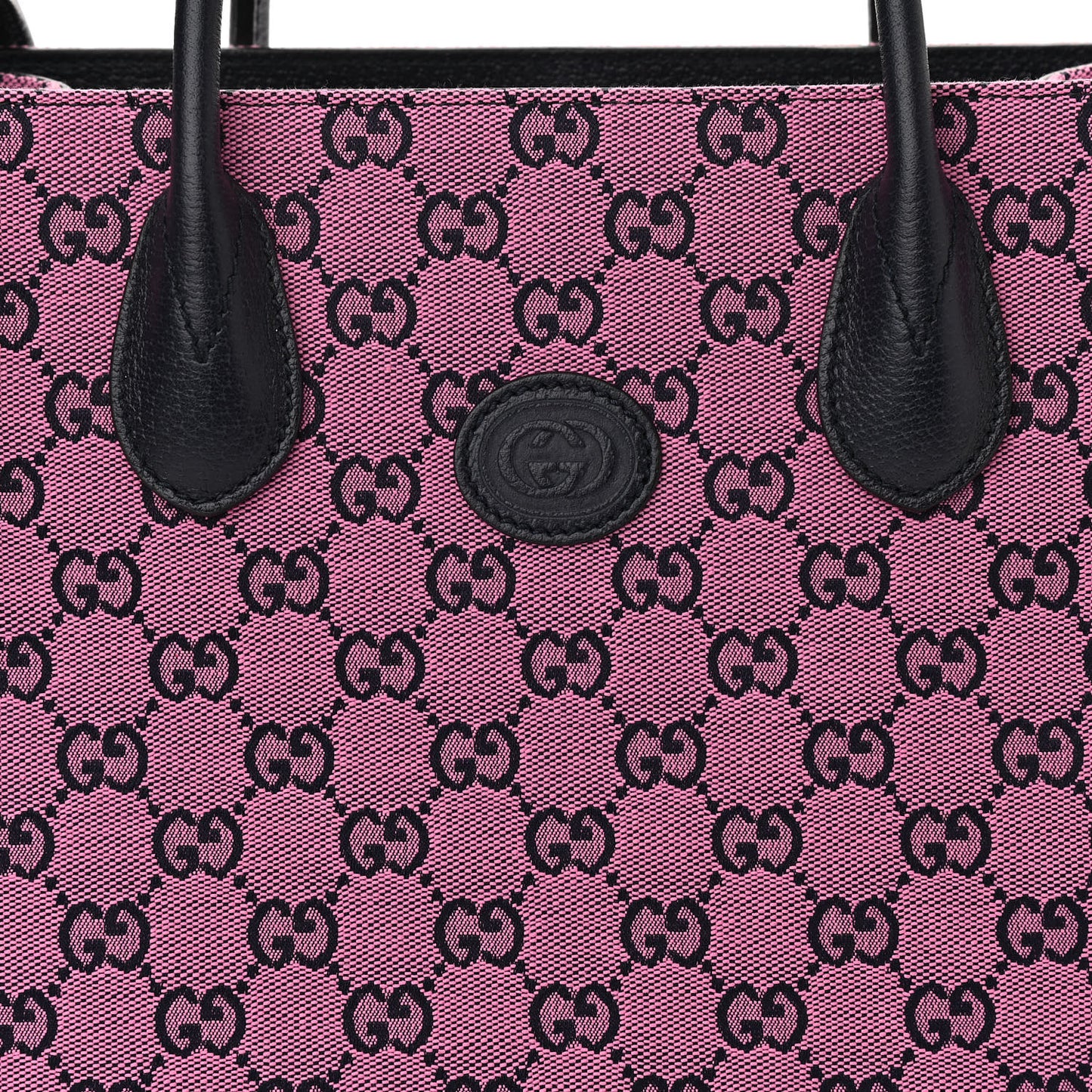 Monogram Multicolor Textured Dollar Calfskin Small Retro Interlocking G Tote Bag Pink Blue