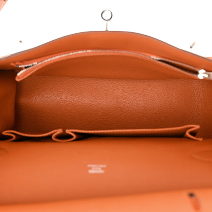 Hermes Taurillon Clemence Jypsiere 28 Orange 5 of 12
