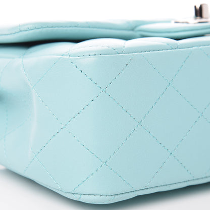 Chanel Lambskin Quilted Mini Rectangular Flap Light Blue 8 of 10