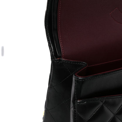 Chanel Lambskin Quilted Jumbo Double Flap Black 18 of 20