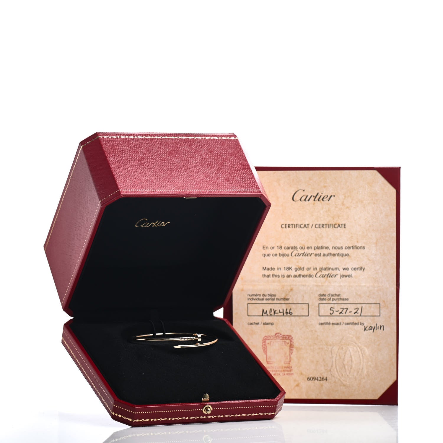 Cartier 18K Yellow Gold Small Juste Un Clou Bracelet 16 5 of 5