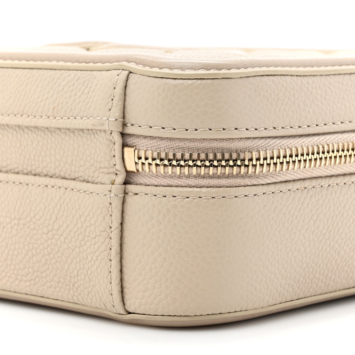 Chanel Caviar Quilted Small CC Filigree Vanity Case Beige 9 of 14