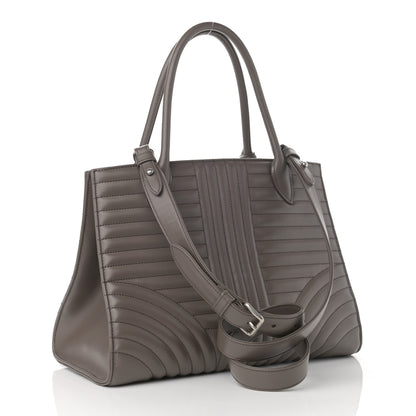 Prada Soft Calfskin Impunture Diagramme Tote Bambu 3 of 10