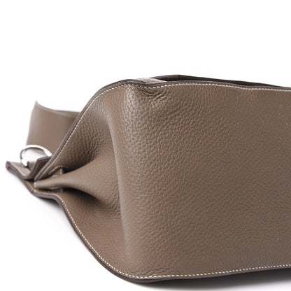 Hermes Taurillon Clemence Jypsiere 34 Etoupe 6 of 14