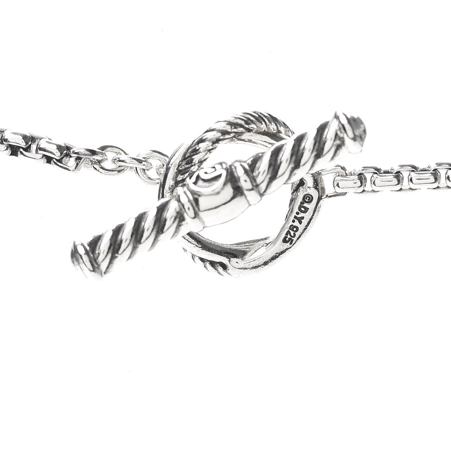 Sterling Silver Pearl Infinity Station Chain Necklace 44 in