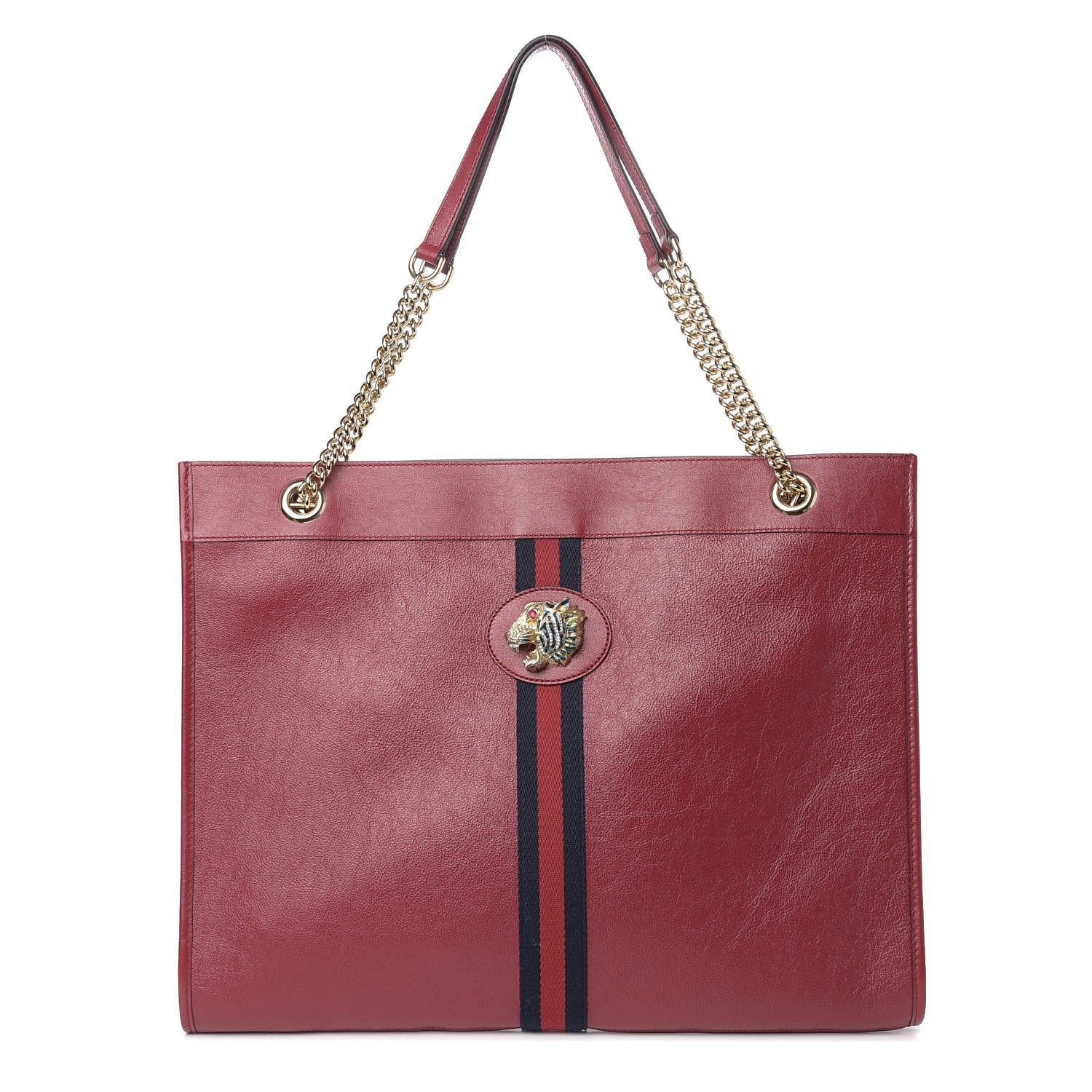 Gucci Calfskin Large Rajah Chain Tote Romantic Cherry 3 of 13