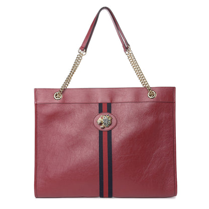 Gucci Calfskin Large Rajah Chain Tote Romantic Cherry 3 of 13