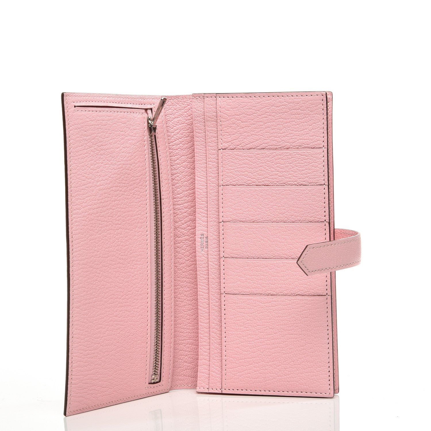 Hermes Chevre Mysore Bearn Gusset Wallet Rose Sakura 5 of 6