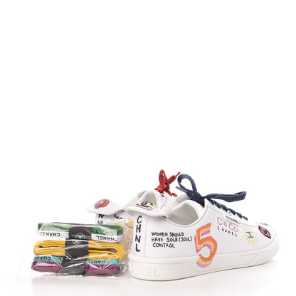 Chanel x Pharrell Williams Calfskin Womens Sneakers 40 White 4 of 12