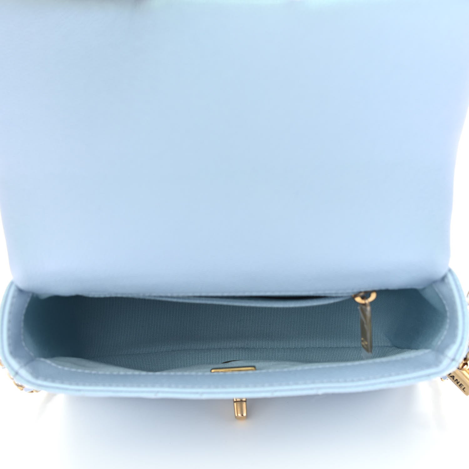 Chanel Iridescent Caviar Quilted Mini My Perfect Flap Light Blue 7 of 9