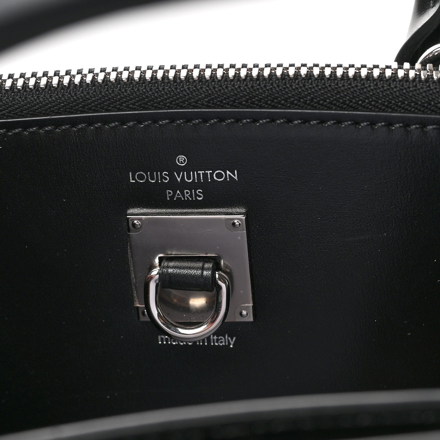 Louis Vuitton Calfskin Embossed Steamer MM Black 7 of 9