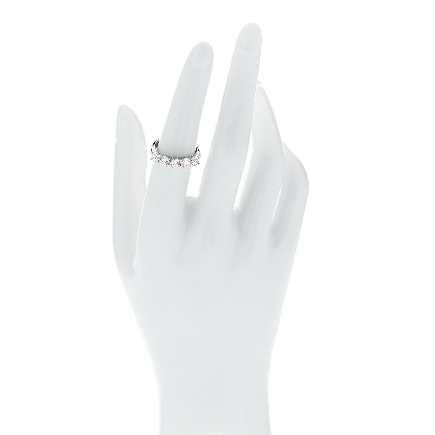 Platinum Diamond 1.58ct Half Eternity Band Ring  53 6.25
