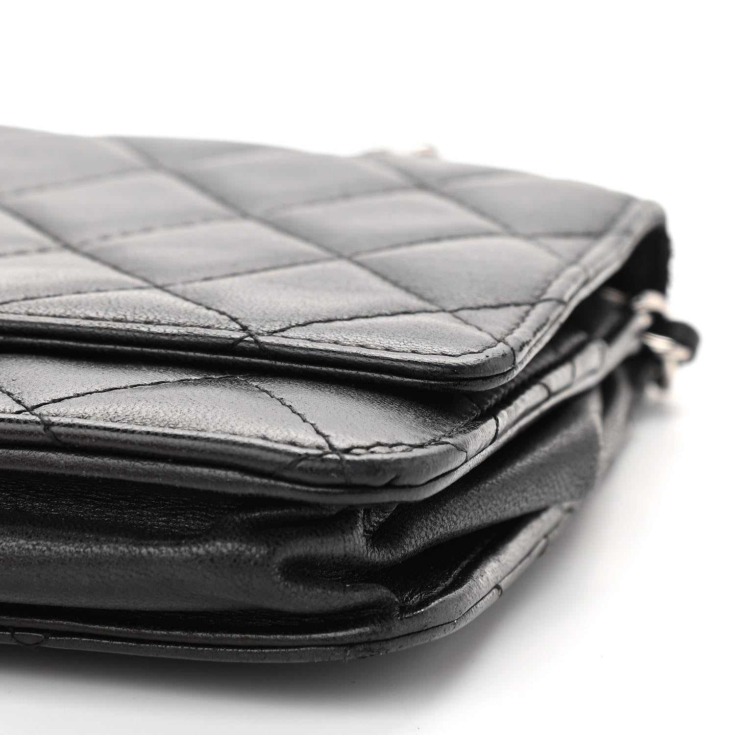 Chanel Lambskin Quilted Wallet On Chain WOC Black 11 of 14