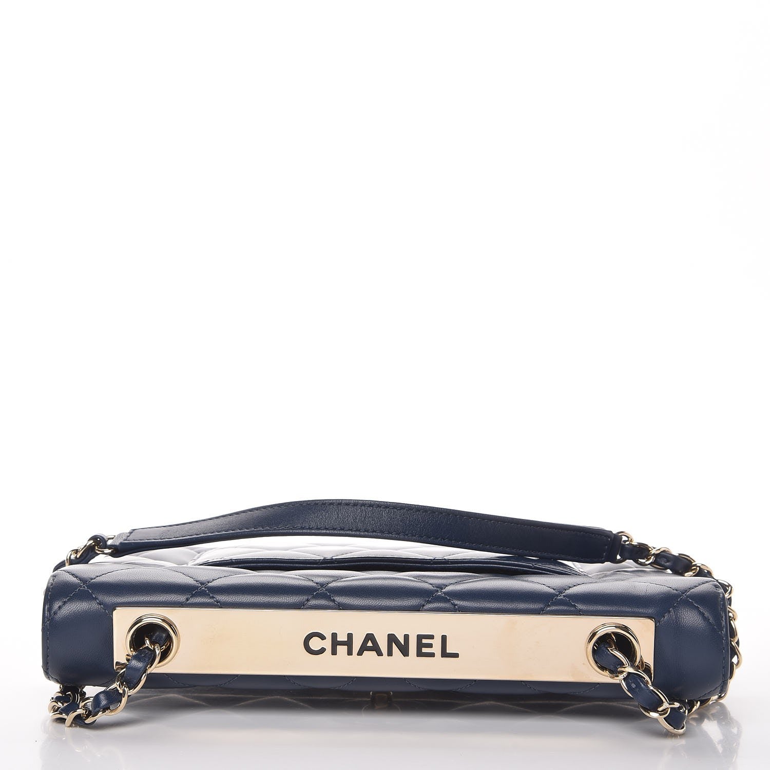 Chanel Lambskin Quilted Medium Trendy CC Flap Navy Blue 5 of 8