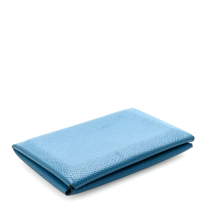 Hermes Epsom Calvi Card Case Bleu Izmir 4 of 7
