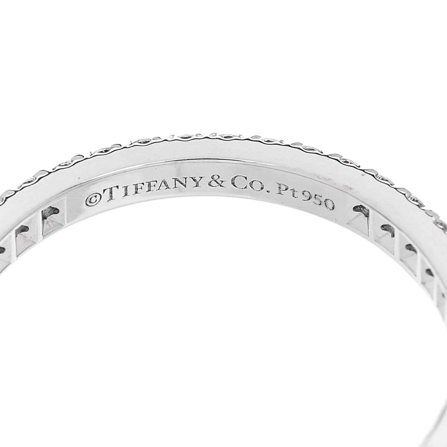 Tiffany Platinum Diamond Soleste Eternity Band Ring 52 6 4 of 4