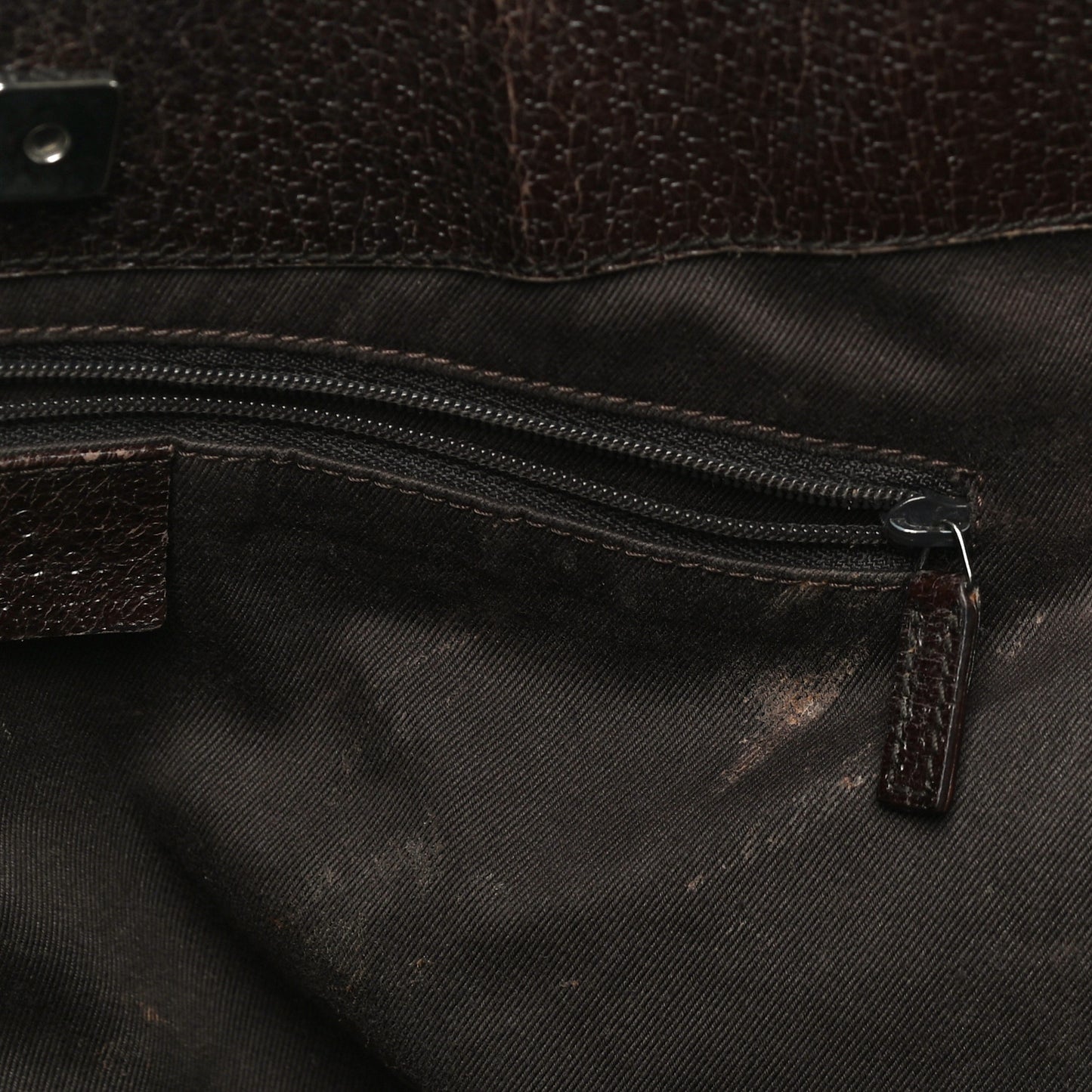Monogram Signature Tote Dark Brown